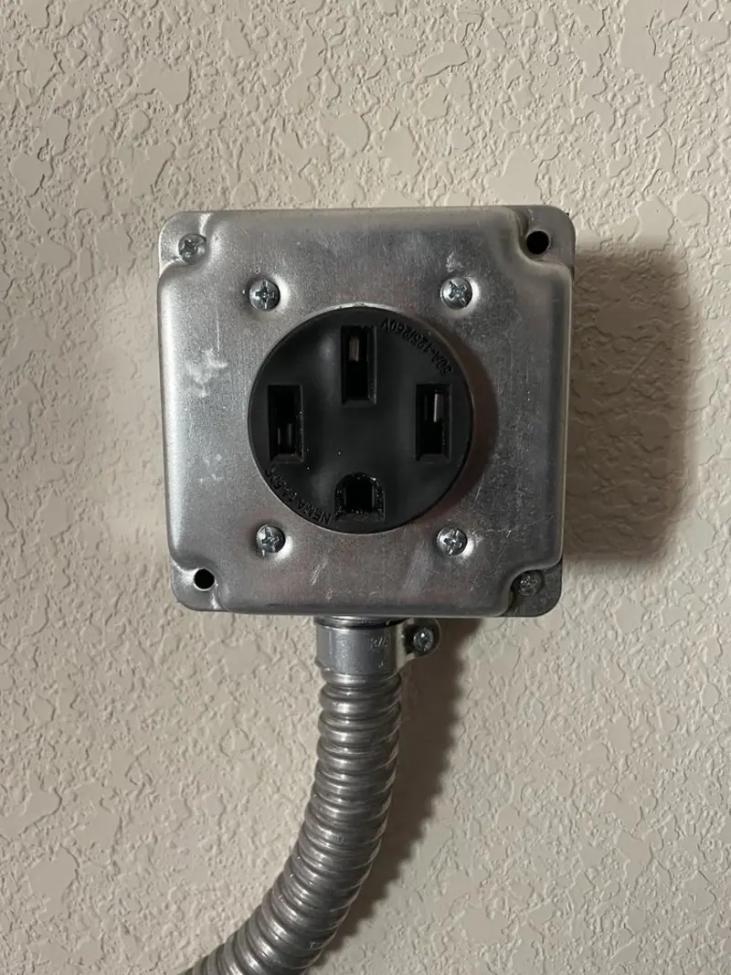 NEMA 14-50 outlet installed for Electrical Panel Upgrade in Moulton